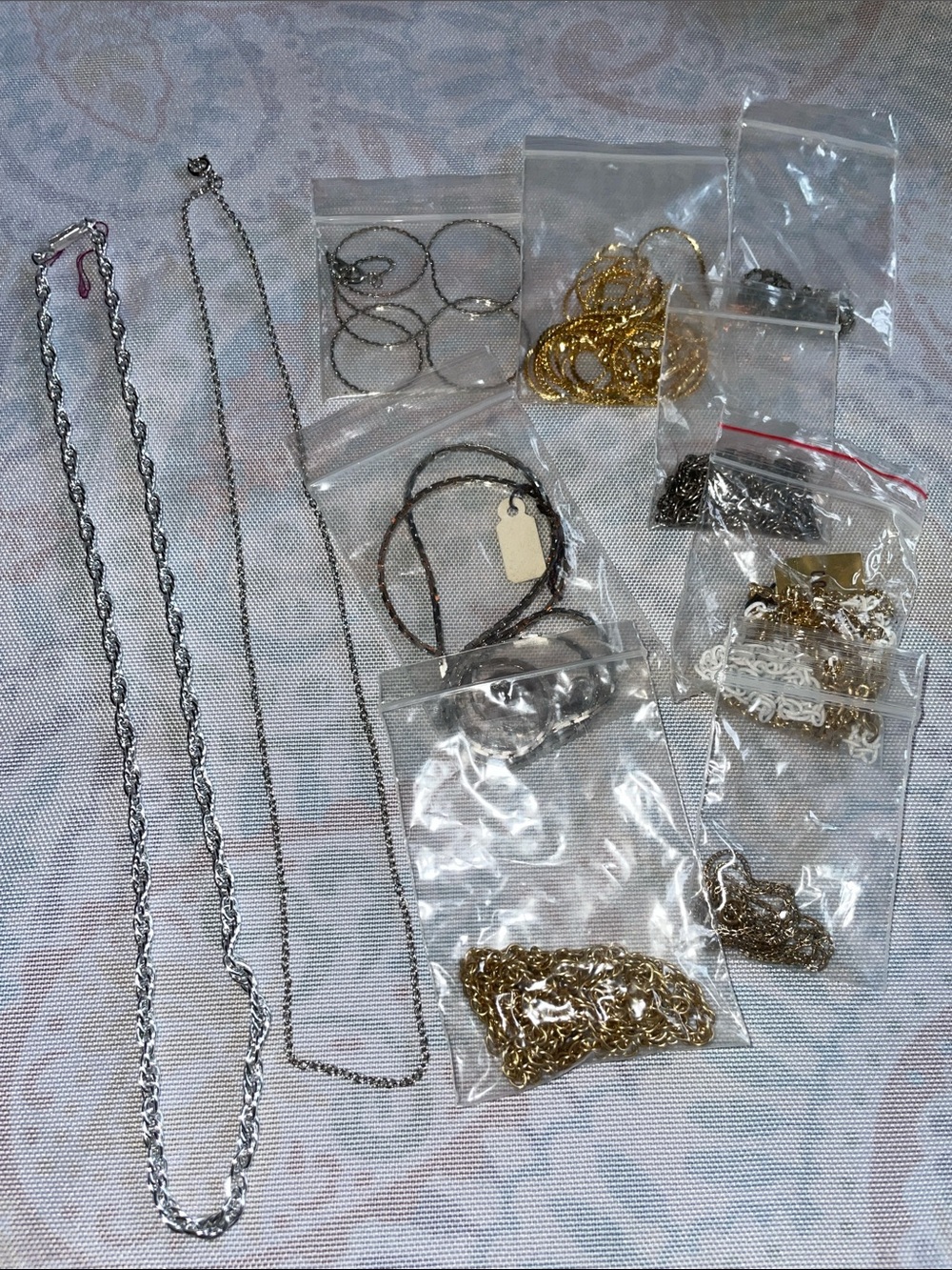 Necklace Chains Bundle Of 10 Silver and Gold Tone